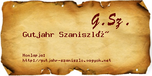 Gutjahr Szaniszló névjegykártya